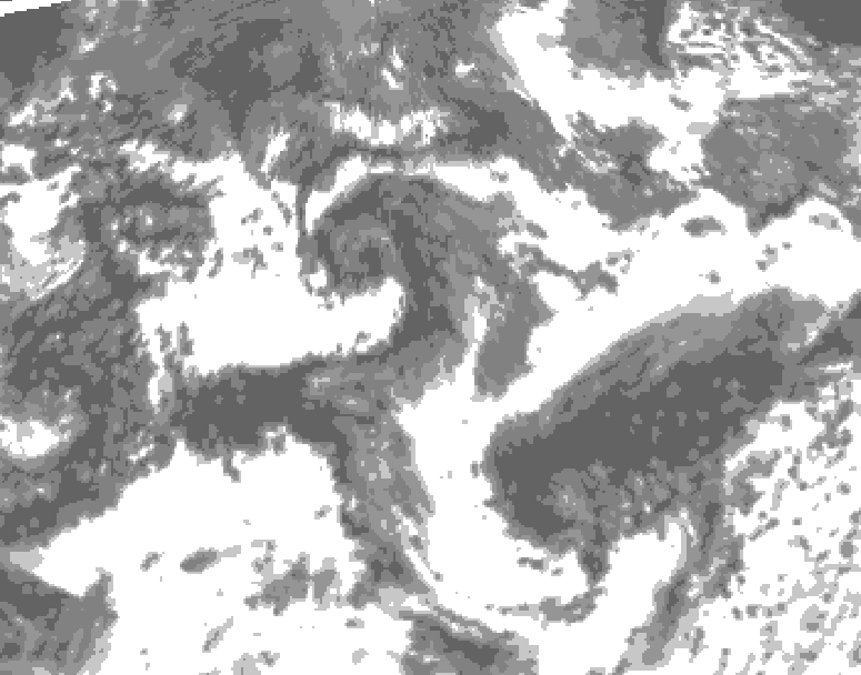 GDPS total cloud 180 hour forecast chart for Canada based on 2026/08/17 0000Z data
