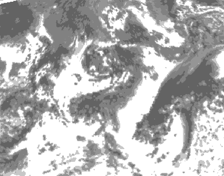 GDPS total cloud 198 hour forecast chart for Canada based on 2026/08/17 0000Z data