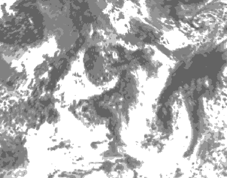 GDPS total cloud 210 hour forecast chart for Canada based on 2026/08/17 0000Z data