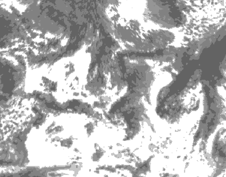 GDPS total cloud 234 hour forecast chart for Canada based on 2026/08/17 0000Z data