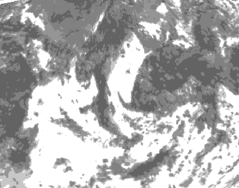 GDPS total cloud 072 hour forecast chart for Canada based on 2026/08/17 1200Z data