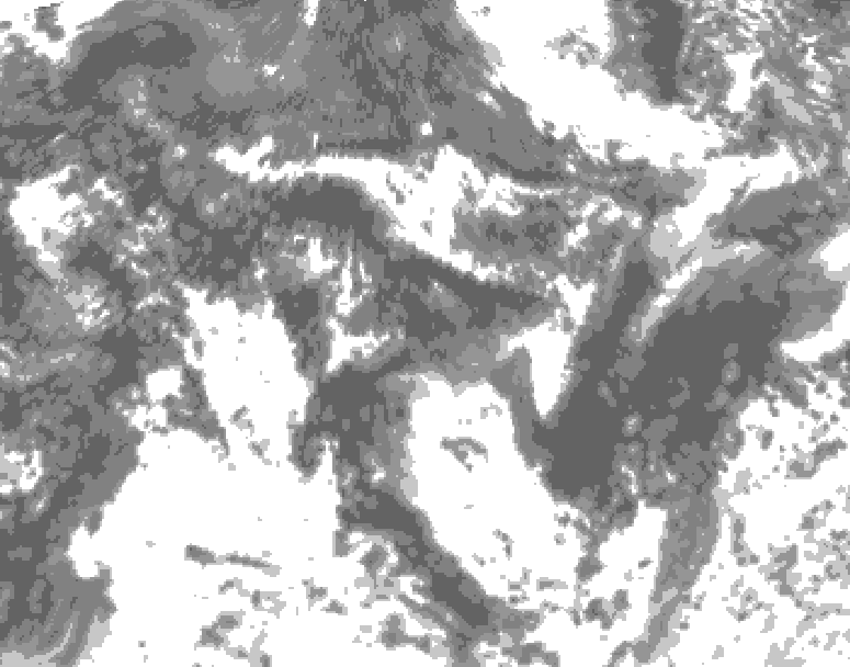 GDPS total cloud 168 hour forecast chart for Canada based on 2026/08/17 1200Z data