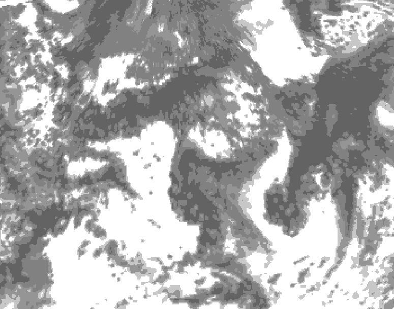 GDPS total cloud 192 hour forecast chart for Canada based on 2026/08/17 1200Z data