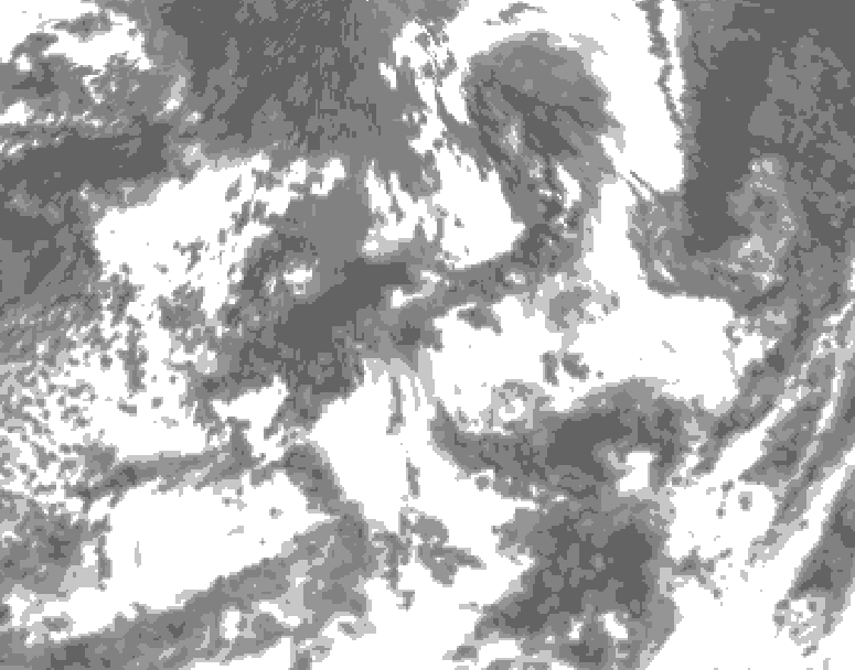 GDPS total cloud 240 hour forecast chart for Canada based on 2026/08/17 1200Z data