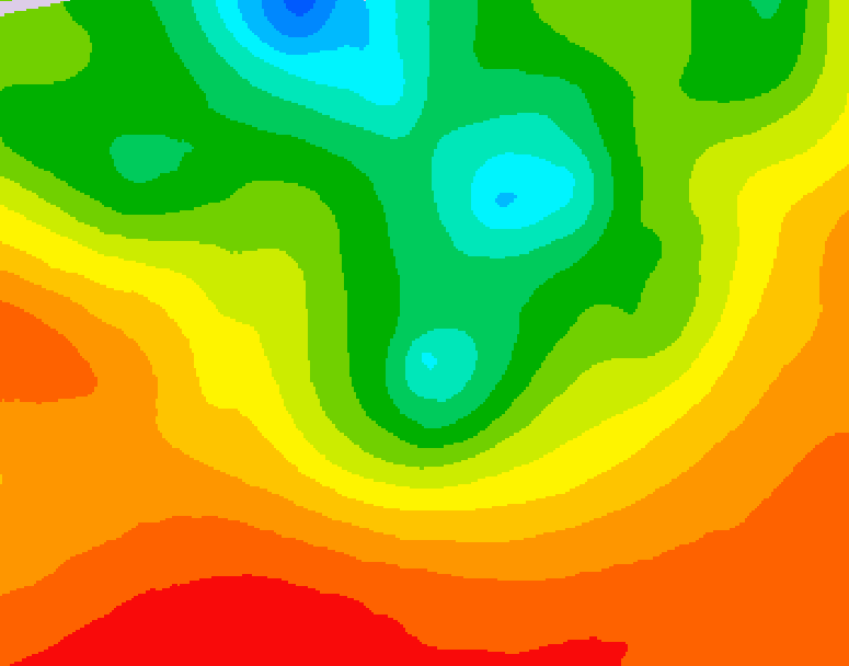 GDPS 500 millibar geopotential height 006 hour forecast chart for Canada based on 2026/08/18 0000Z data