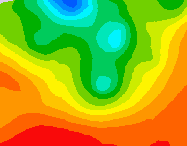 GDPS 500 millibar geopotential height 018 hour forecast chart for Canada based on 2026/08/18 0000Z data
