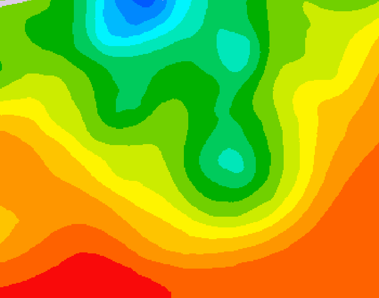 GDPS 500 millibar geopotential height 042 hour forecast chart for Canada based on 2026/08/18 0000Z data