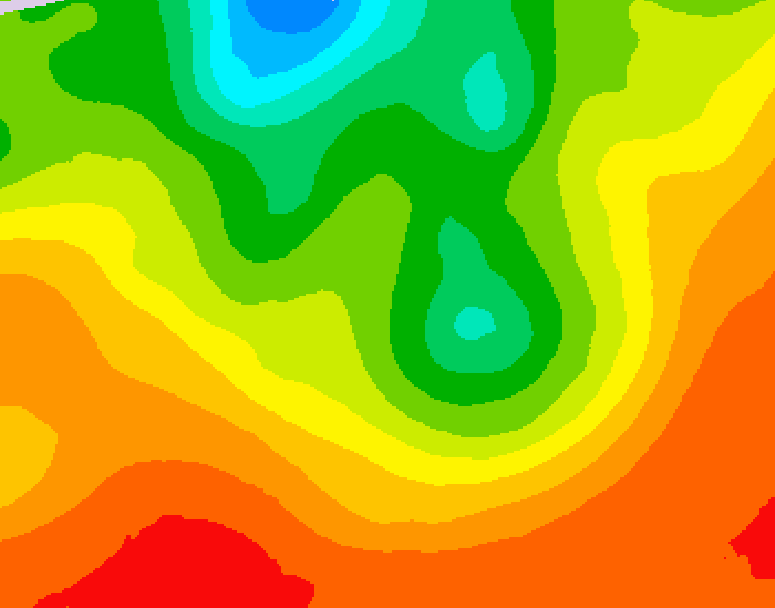 GDPS 500 millibar geopotential height 048 hour forecast chart for Canada based on 2026/08/18 0000Z data