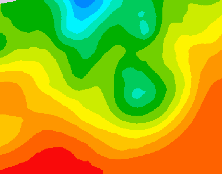 GDPS 500 millibar geopotential height 054 hour forecast chart for Canada based on 2026/08/18 0000Z data