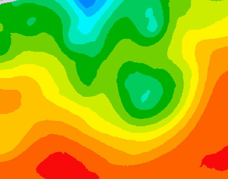 GDPS 500 millibar geopotential height 060 hour forecast chart for Canada based on 2026/08/18 0000Z data