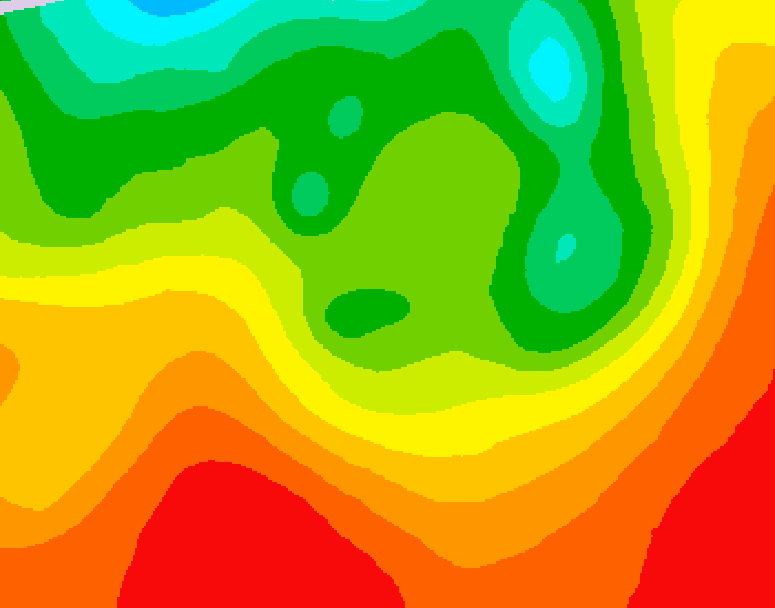 GDPS 500 millibar geopotential height 090 hour forecast chart for Canada based on 2026/08/18 0000Z data