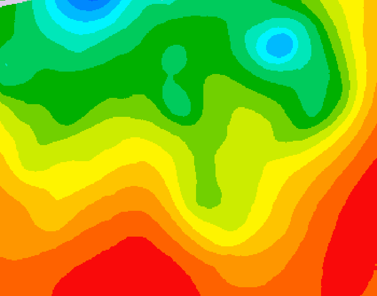 GDPS 500 millibar geopotential height 114 hour forecast chart for Canada based on 2026/08/18 0000Z data