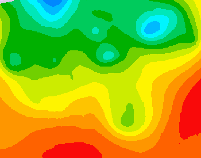 GDPS 500 millibar geopotential height 132 hour forecast chart for Canada based on 2026/08/18 0000Z data