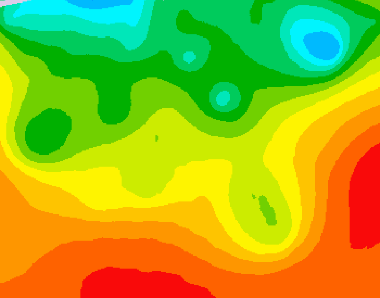 GDPS 500 millibar geopotential height 150 hour forecast chart for Canada based on 2026/08/18 0000Z data