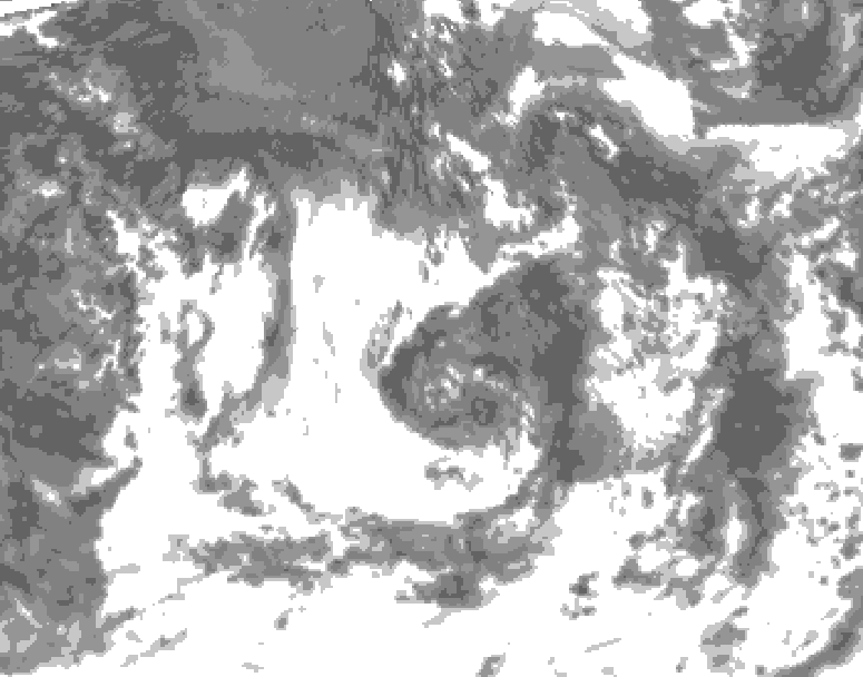 GDPS total cloud 018 hour forecast chart for Canada based on 2026/08/18 0000Z data