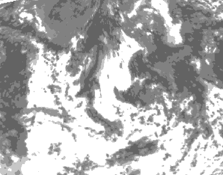 GDPS total cloud 054 hour forecast chart for Canada based on 2026/08/18 0000Z data