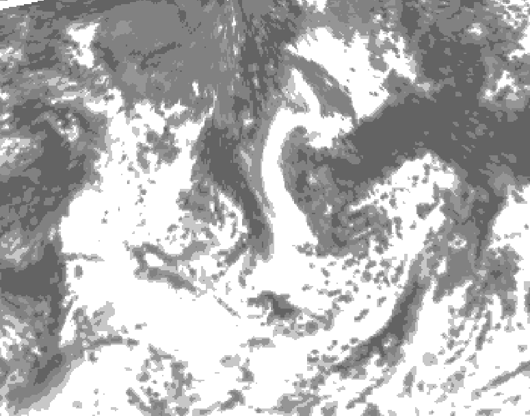 GDPS total cloud 072 hour forecast chart for Canada based on 2026/08/18 0000Z data