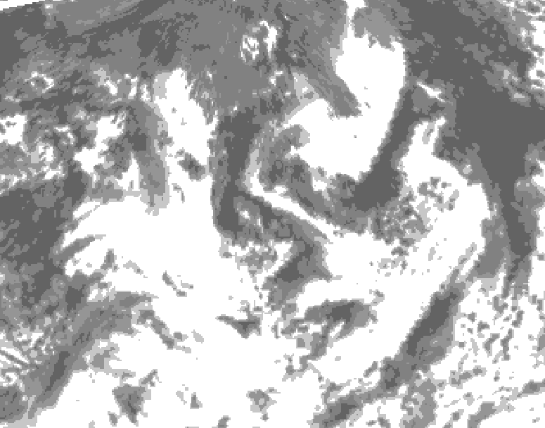 GDPS total cloud 090 hour forecast chart for Canada based on 2026/08/18 0000Z data