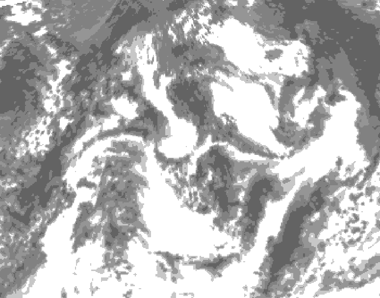 GDPS total cloud 114 hour forecast chart for Canada based on 2026/08/18 0000Z data