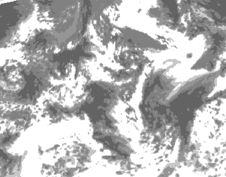 GDPS total cloud 144 hour forecast chart for Canada based on 2026/08/18 0000Z data