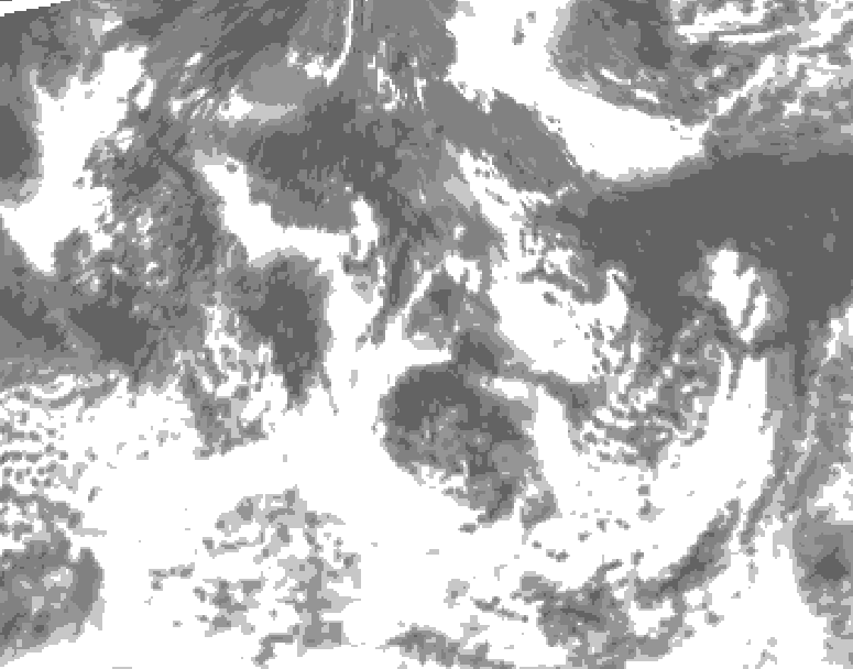 GDPS total cloud 192 hour forecast chart for Canada based on 2026/08/18 0000Z data
