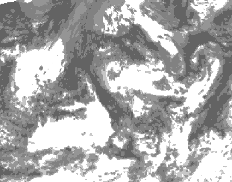 GDPS total cloud 228 hour forecast chart for Canada based on 2026/08/18 0000Z data