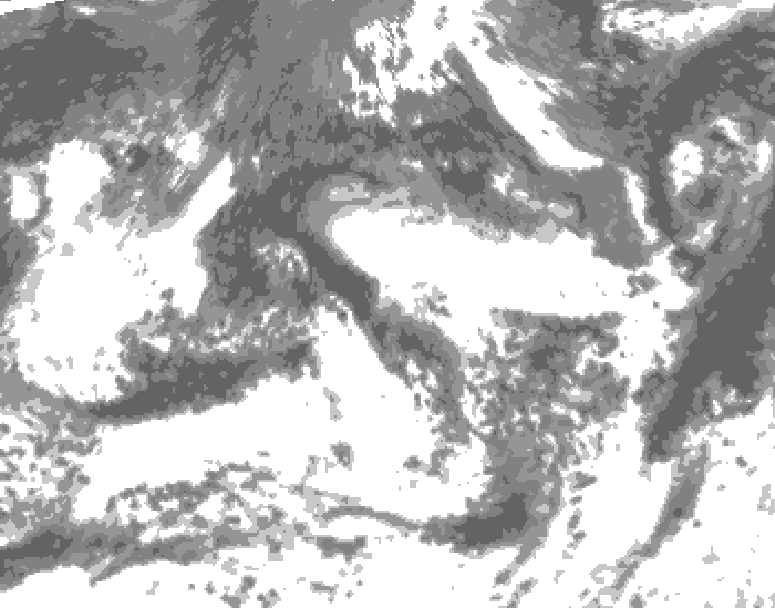 GDPS total cloud 240 hour forecast chart for Canada based on 2026/08/18 0000Z data
