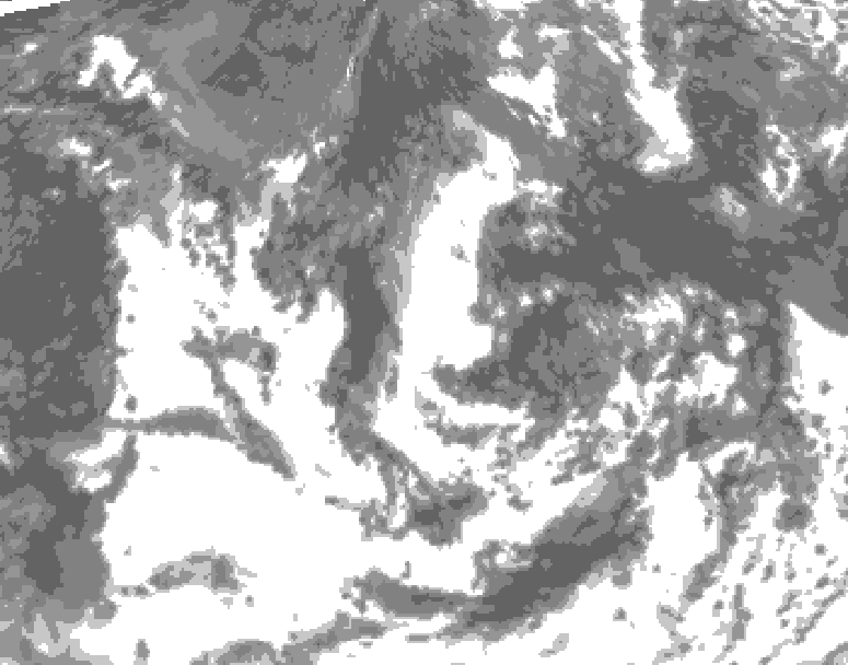 GDPS total cloud 048 hour forecast chart for Canada based on 2026/08/18 1200Z data