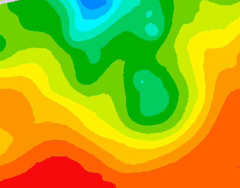 GDPS 500 millibar geopotential height 030 hour forecast chart for Canada based on 2026/08/19 0000Z data