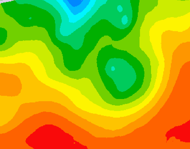 GDPS 500 millibar geopotential height 036 hour forecast chart for Canada based on 2026/08/19 0000Z data