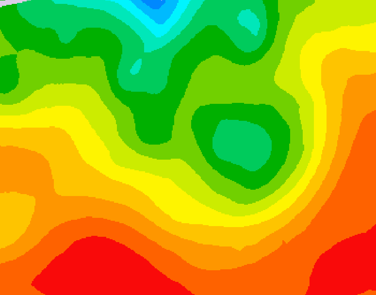 GDPS 500 millibar geopotential height 042 hour forecast chart for Canada based on 2026/08/19 0000Z data