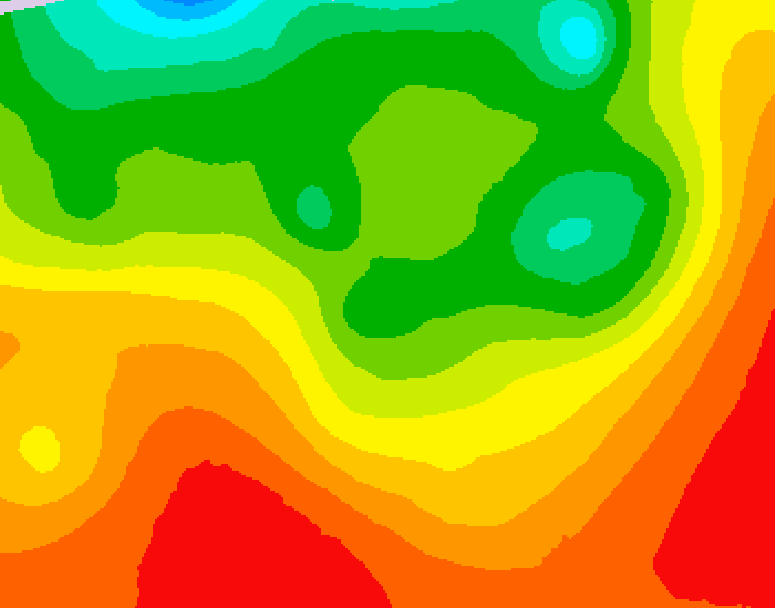 GDPS 500 millibar geopotential height 072 hour forecast chart for Canada based on 2026/08/19 0000Z data