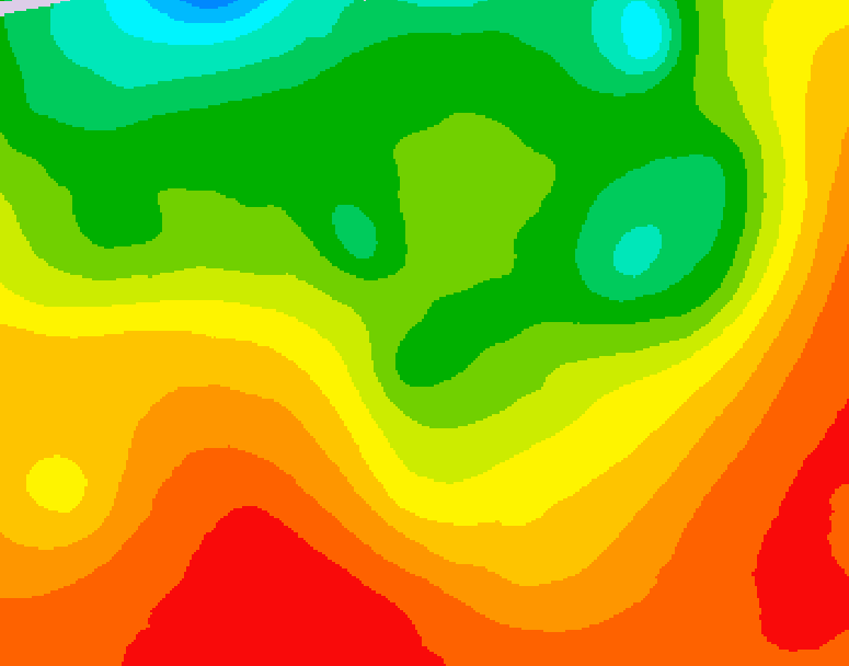 GDPS 500 millibar geopotential height 078 hour forecast chart for Canada based on 2026/08/19 0000Z data