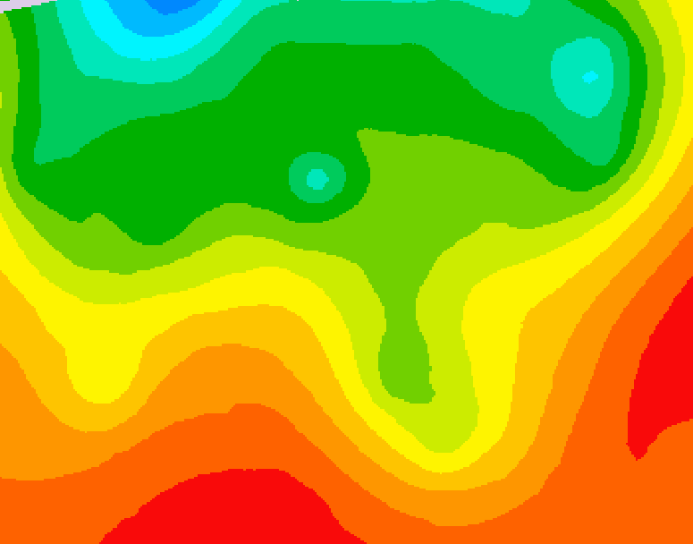 GDPS 500 millibar geopotential height 102 hour forecast chart for Canada based on 2026/08/19 0000Z data