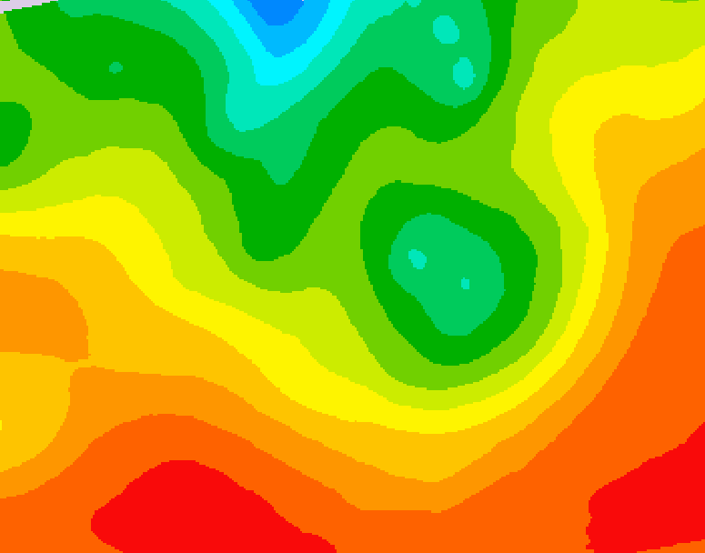 GDPS 500 millibar geopotential height 024 hour forecast chart for Canada based on 2026/08/19 1200Z data