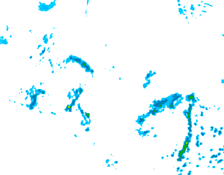 GDPS precipitation 126 hour forecast chart for Canada based on 2026/08/19 0000Z data