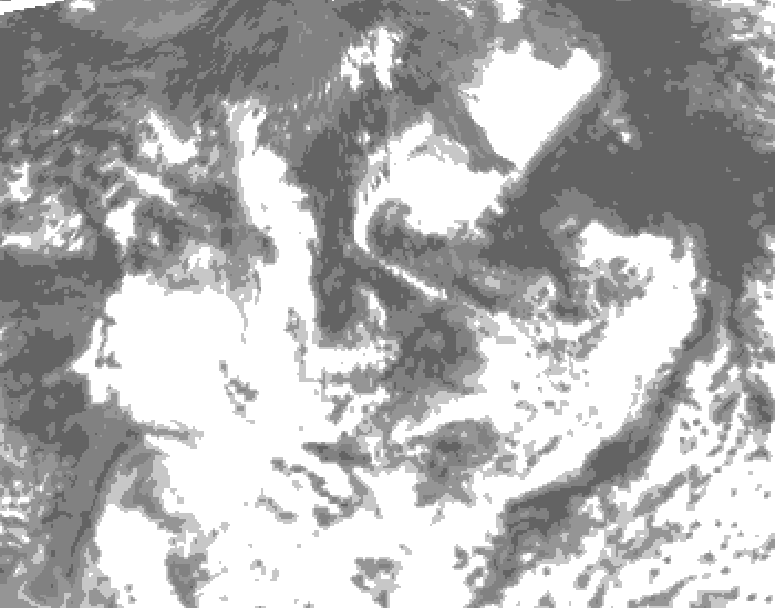 GDPS total cloud 066 hour forecast chart for Canada based on 2026/08/19 0000Z data