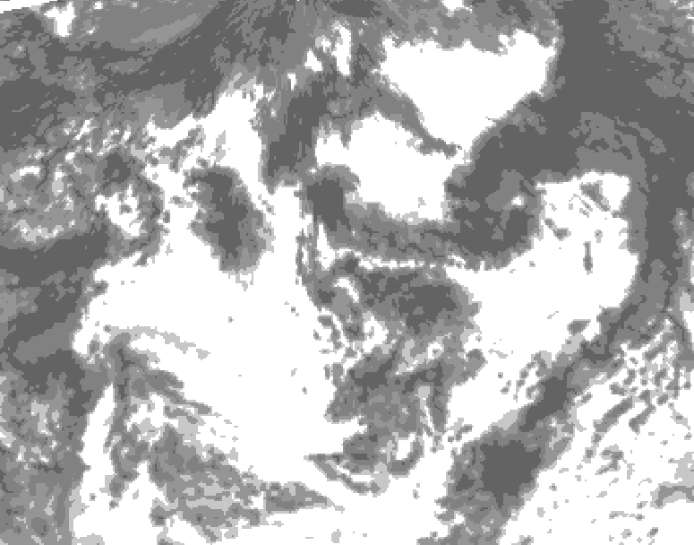 GDPS total cloud 078 hour forecast chart for Canada based on 2026/08/19 0000Z data