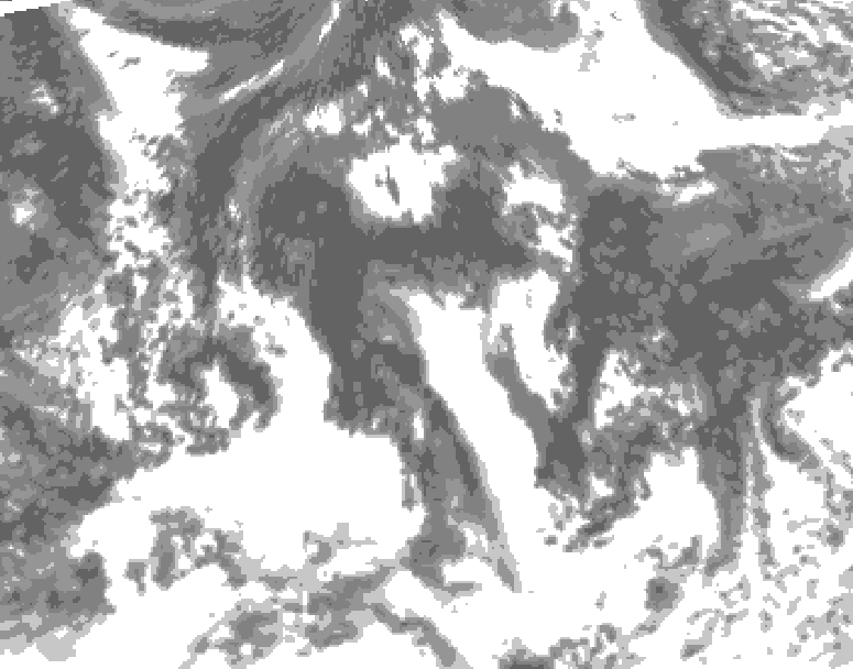 GDPS total cloud 150 hour forecast chart for Canada based on 2026/08/19 0000Z data