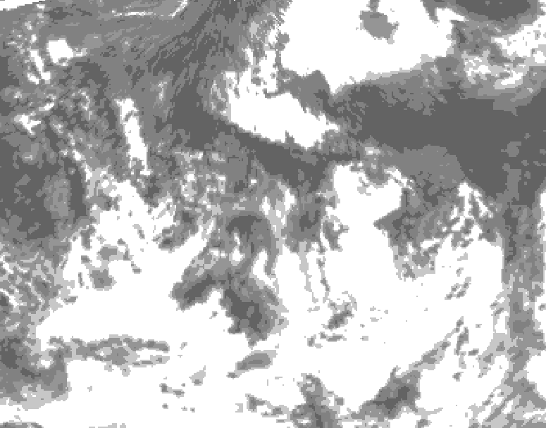 GDPS total cloud 186 hour forecast chart for Canada based on 2026/08/19 0000Z data