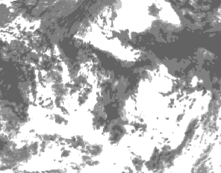 GDPS total cloud 198 hour forecast chart for Canada based on 2026/08/19 0000Z data