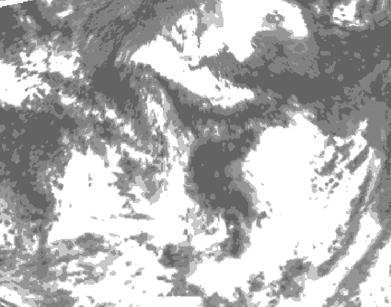 GDPS total cloud 210 hour forecast chart for Canada based on 2026/08/19 0000Z data
