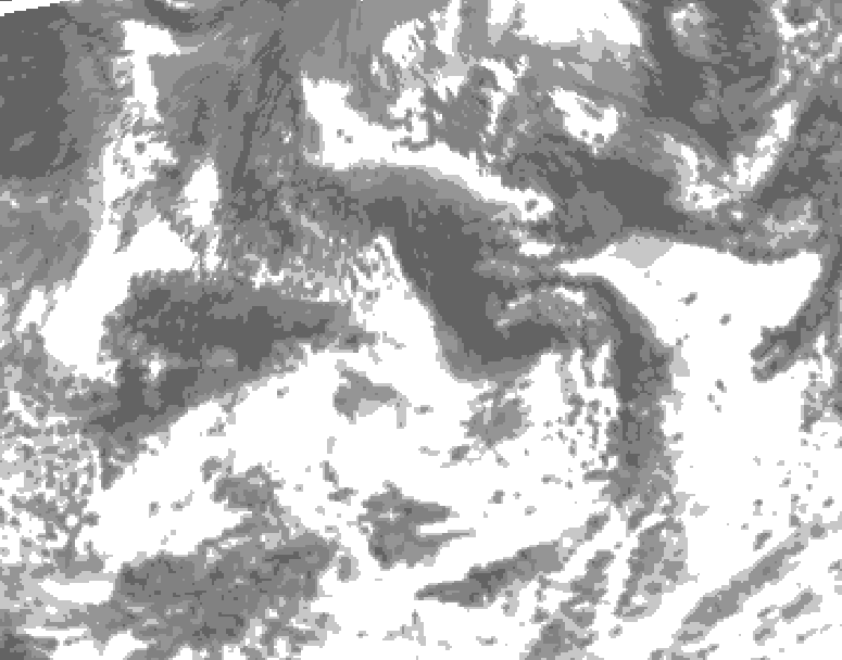 GDPS total cloud 240 hour forecast chart for Canada based on 2026/08/19 0000Z data