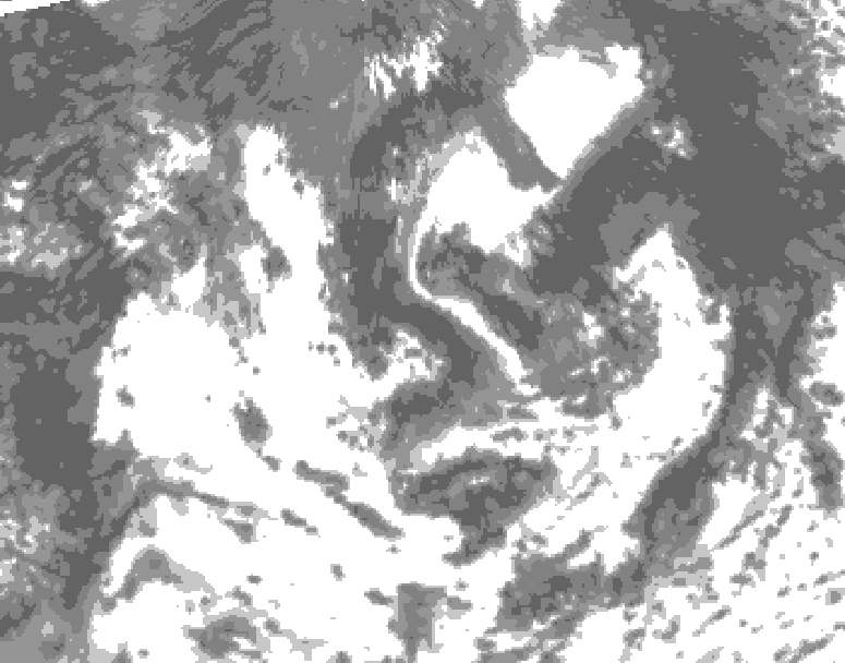 GDPS total cloud 048 hour forecast chart for Canada based on 2026/08/19 1200Z data