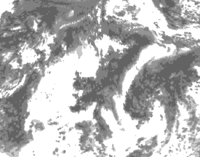 GDPS total cloud 144 hour forecast chart for Canada based on 2026/08/19 1200Z data