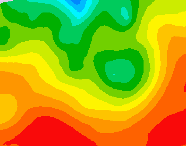 GDPS 500 millibar geopotential height 018 hour forecast chart for Canada based on 2026/08/20 0000Z data