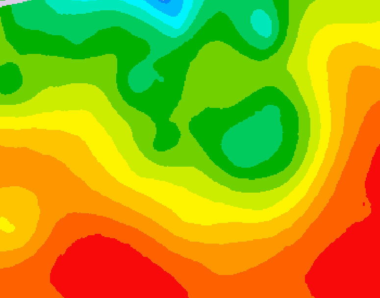 GDPS 500 millibar geopotential height 024 hour forecast chart for Canada based on 2026/08/20 0000Z data