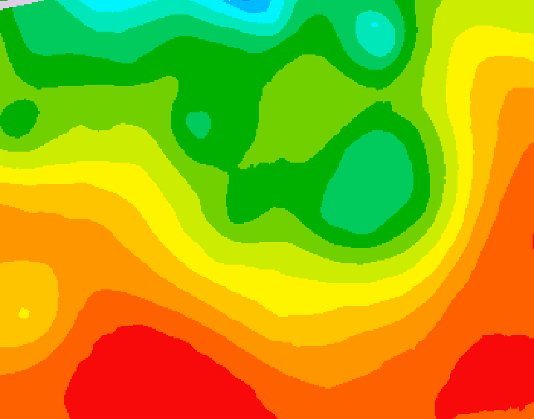 GDPS 500 millibar geopotential height 030 hour forecast chart for Canada based on 2026/08/20 0000Z data