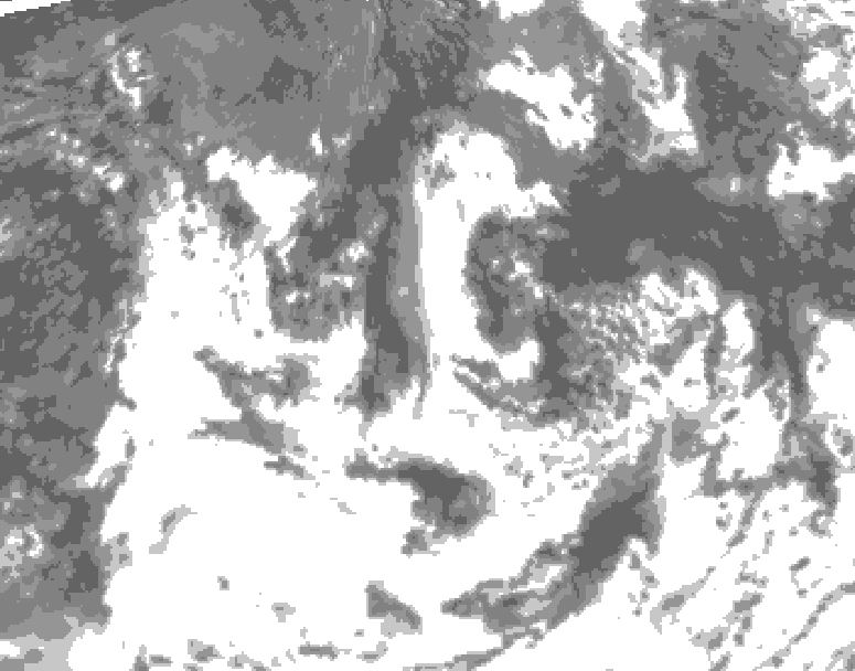 GDPS total cloud 018 hour forecast chart for Canada based on 2026/08/20 0000Z data