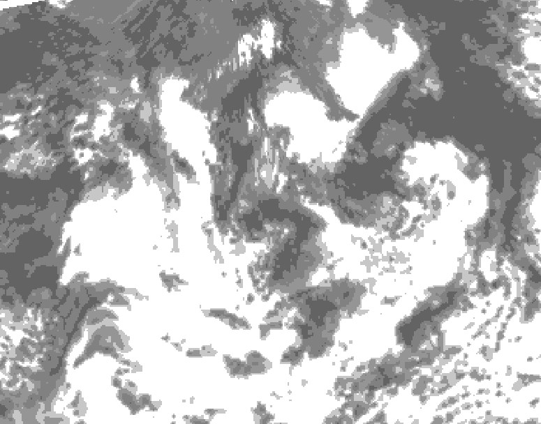 GDPS total cloud 042 hour forecast chart for Canada based on 2026/08/20 0000Z data